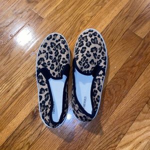 Leopard Print Slip-On Sneakers